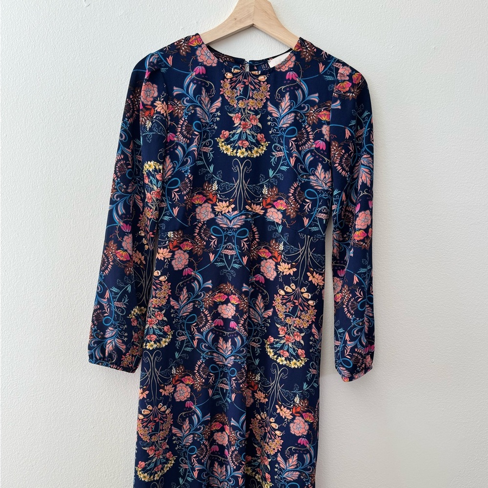 I. Madeline Floral Long Sleeve Dress | Size XS